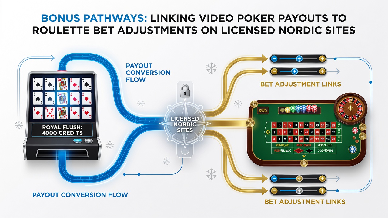 Graf over indsatsjusteringer mellem videopoker og roulette på regulerede nordiske sider