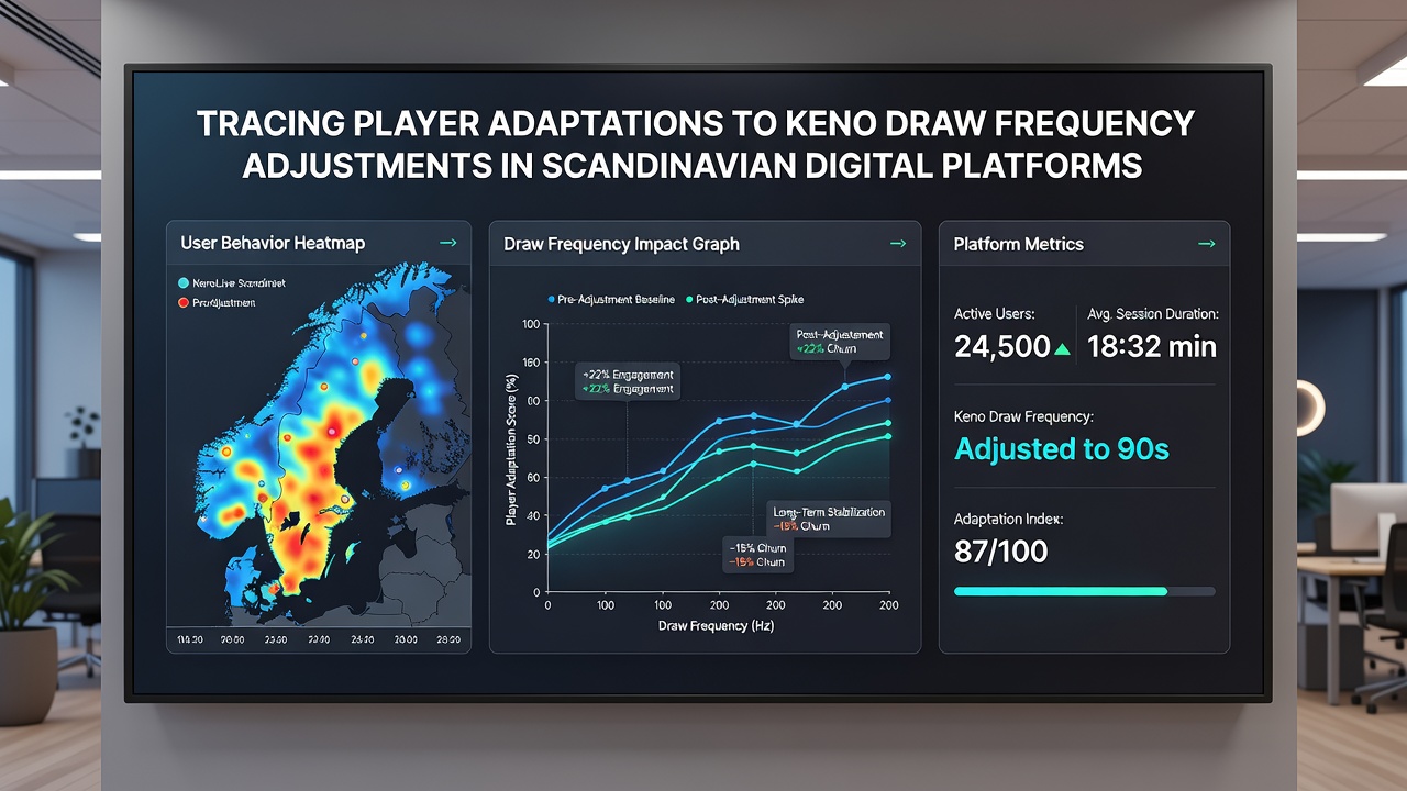 Illustration af spillerinteraktioner med Keno-interface på mobile enheder i Skandinavien